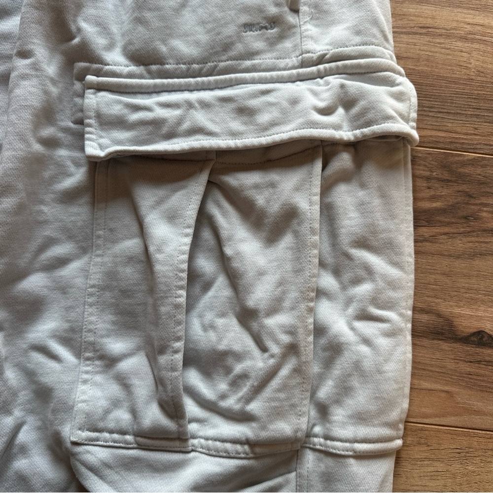 Skims Womens Boyfriend Fleece Cargo Pant Size 2x Zen Blue Gray - Picture 5 of 8